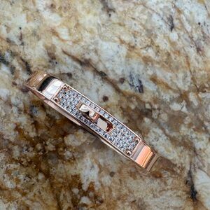 Hermes Rose Gold Bracelet with Sparkling Accents